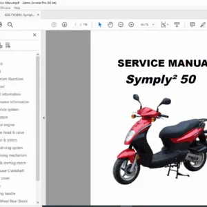 SYM Symply² 50 Service Manual PDF DOWNLOAD