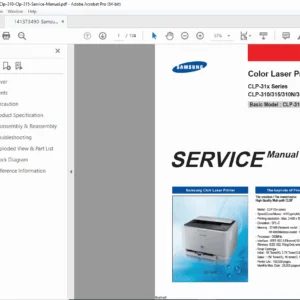 Samsung CLP-310 CLP-315 Service Manual PDF