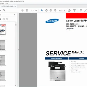 Samsung CLX-6260FD Service Manual PDF – Repair, Parts, Diagnostics