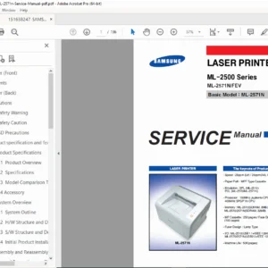 Samsung ML-2571N Service Manual PDF — Troubleshooting, Parts & Repair Guide