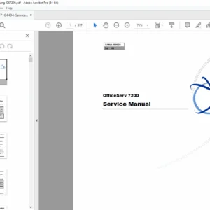 Samsung OfficeServ 7200 Service Repair Manual & Parts Catalog PDF