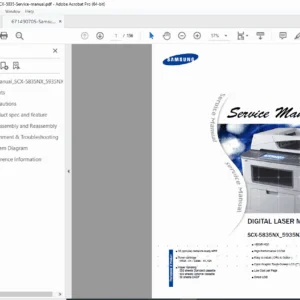 Samsung SCX-5835FN / SCX-5835NX Service Repair Manual PDF Download