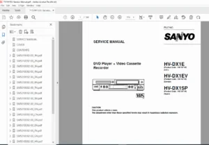 Sanyo HV-DX1E / HV-DX1EV / HV-DX1SP Service Manual (PDF)