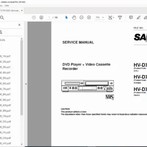 Sanyo HV-DX1E / HV-DX1EV / HV-DX1SP Service Manual (PDF)