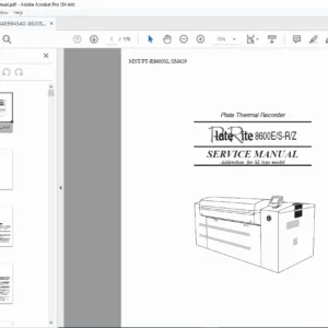 Screen PlateRite 8600SL Service Manual Addendum PDF