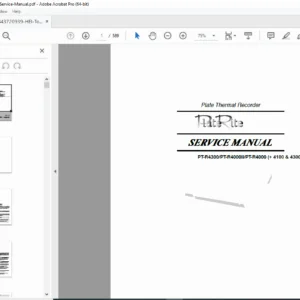 Screen PlateRite PT-R4300 / PT-R4000 Service Manual PDF Download