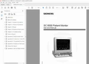 Siemens SC 8000 Patient Monitor Service & Repair Manual - PDF