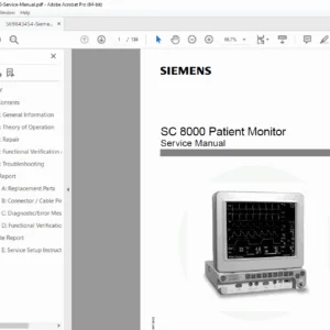 Siemens SC 8000 Patient Monitor Service & Repair Manual - PDF