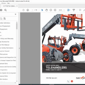 Skyjack SJ643 TH & SJ843 TH Telehandler Service Manual PDF