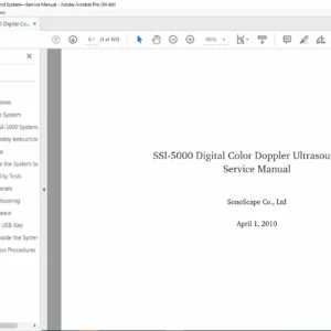 SonoScape SSI-5000 Ultrasound System Service Manual (2010) PDF