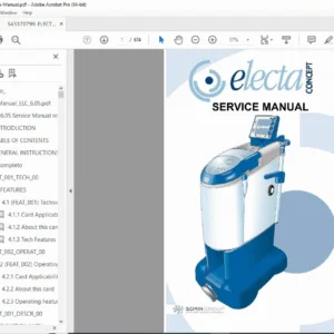 Sorin Electa Concept Cell Separator Service Repair Manual PDF