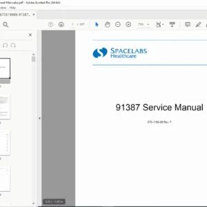 Spacelabs 91387 Patient Monitor Service Manual PDF Download