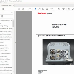 Standard 30 MF Service Manual Raytheon Anschütz Gyro Compass Operator Guide PDF