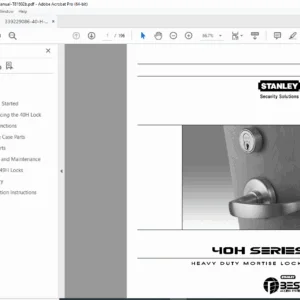 Stanley BEST 40H Series Mortise Locks Service Manual PDF (T81602B)
