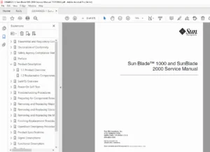 Sun Blade 1000 / 2000 Service Manual – DocuSP Platform (PDF)