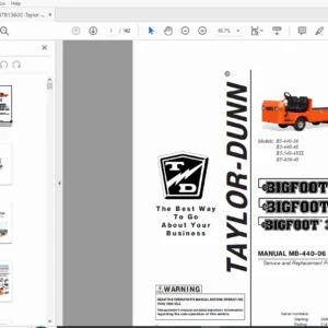 Taylor-Dunn Bigfoot B5-440 & B5-540 Service Repair & Parts Manual PDF