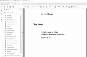 Tektronix AFG310 AFG320 Arbitrary Function Generator Service Manual  PDF