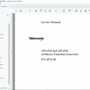 Tektronix AFG310 AFG320 Arbitrary Function Generator Service Manual  PDF