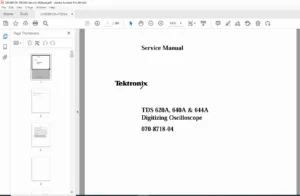 Tektronix TDS 620A 640A 644A Oscilloscope Service Manual PDF