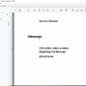 Tektronix TDS 620A 640A 644A Oscilloscope Service Manual PDF