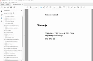 Tektronix TDS 784A Oscilloscope Service Manual PDF