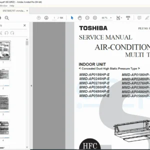 Toshiba MMD-AP High Static Pressure Duct AC Service Manual PDF