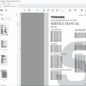 Toshiba Multi-Type Air Conditioner Service Manual - PDF
