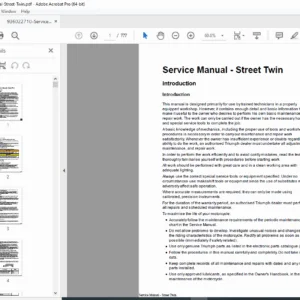 Triumph Street Twin Service Repair Manual PDF — DOWNLOAD