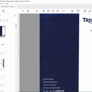 Triumph Tiger 1050 Service Manual - PDF DOWNLOAD