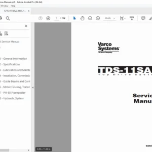 Varco TDS-11SA Top Drive System Service Manual - PDF