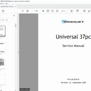 Videojet Universal 37pc Service Manual PDF DOWNLOAD