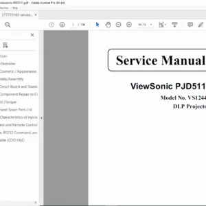 ViewSonic PJD5111 Projector Service Manual PDF – Repair & Diagnostics