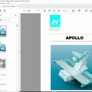 Villa Sistemi Medicali Apollo Remote-Controlled R/F Table Service Manual PDF