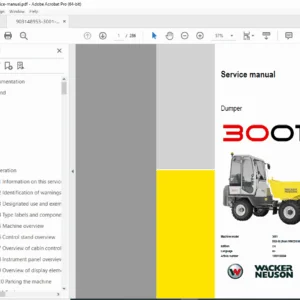 Wacker Neuson 3001 Dumper Service Manual PDF (Yanmar & Perkins)