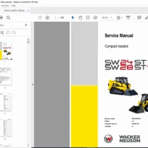 Wacker Neuson SW28 & ST35 Compact Loaders Service Manual – PDF