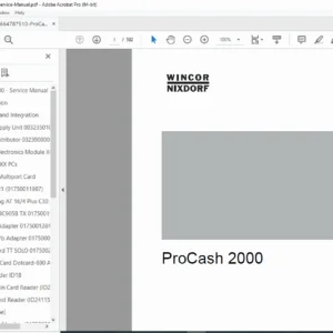 Wincor Nixdorf ProCash 2000 Service Manual PDF DOWNLOAD