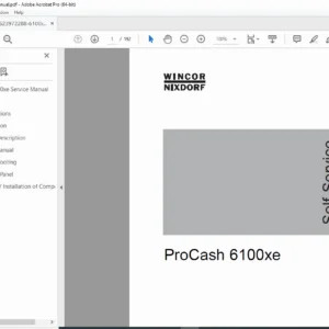 Wincor Nixdorf ProCash 6100xe ATM Cash Recycler Service Manual Repair PDF