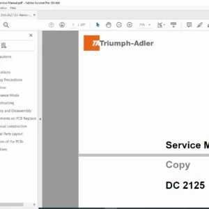 Xerox DC 2125 Digital Copier MFP Service Manual Repair Guide PDF