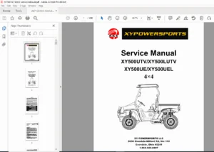 Xinyang 500UE 500UEL UTV Service Manual XY500 4x4 Utility Vehicle Repair Guide PDF