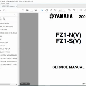 Yamaha FZ1 Service & Repair Manual (2006) - PDF DOWNLOAD