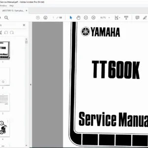 Yamaha TT600K Service Manual PDF – Engine, Chassis & Electrical Repair