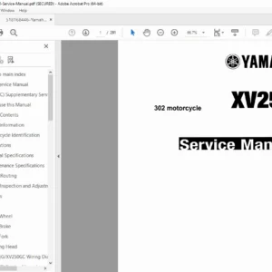 Yamaha XV250G / XV250GC Supplementary Service Manual PDF (1994)