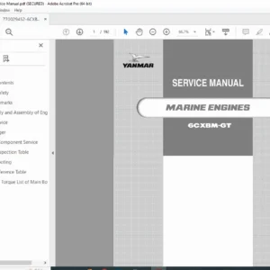 Yanmar 6CXBM-GT Marine Diesel Engine Service Manual PDF