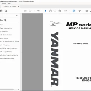 Yanmar MP Series Service Manual - PDF (MP2 / MP4)