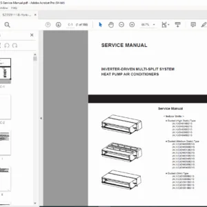 York B21S Ducted Indoor Units Inverter Multi-Split Service Manual PDF