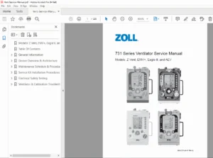 ZOLL 731 Series Ventilator Service Manual (Z Vent, EMV+, Eagle II, AEV) PDF