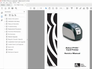 Zebra P100i Card Printer Service & Repair Manual PDF