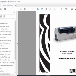 Zebra P430i Card Printer Service Manual – Repair & Troubleshooting PDF