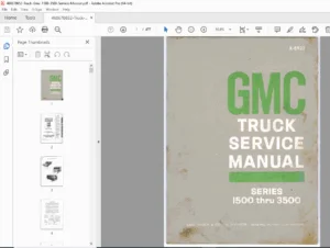 1969 GMC Truck 1500–3500 Service Manual – Factory Repair PDF