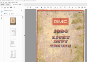 1984 GMC Light Duty Trucks (1500–3500) Factory Service Manual PDF